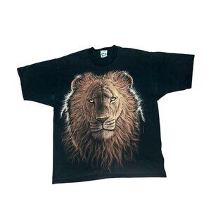 Vintage 1998 Liquid Blue‎ Lion Reflection  AOP Size XL